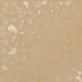 Sheet of single-sided paper with gold foil embossing, pattern Golden Dill Kraft, 12"x12"