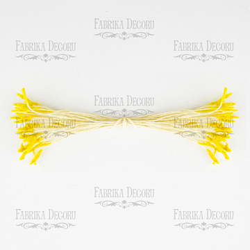 Velvet stamens double-sided Yellow 20pcs