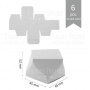 Bonbonniere dekorativ - Satz Kartonzuschnitte für Geschenkverpackung 6 Stück 52х65х65 mm