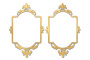 Spanplatten-Set Curly-Rahmen mit Monogrammen #516