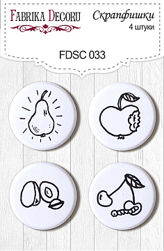 Set of 4pcs flair buttons for scrabooking #033