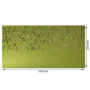 Piece of PU leather with gold stamping, pattern Golden Branches, color Avocado, 50cm x 25cm - 0