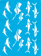 Stencil for crafts 15x20cm "Sea creatures" #373