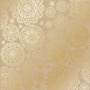 Sheet of single-sided paper with gold foil embossing, pattern Golden Napkins Kraft, 12"x12" 