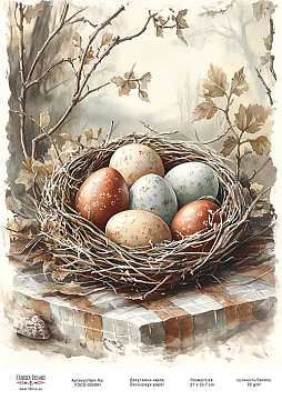 Decoupage card «Easter eggs-19» #000991, 21cm x 29,7cm