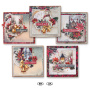 Set for creating 5 cards “Happy Christmas” 15 x 15cm