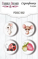 скрапфишки набор 4шт happy mouse day #552 