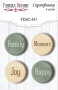 Set of 4pcs flair buttons for scrabooking Family Heritage EN #441