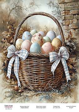 Karta do decoupage «Pisanki wielkanocne-11» #000934, 21x29,7cm