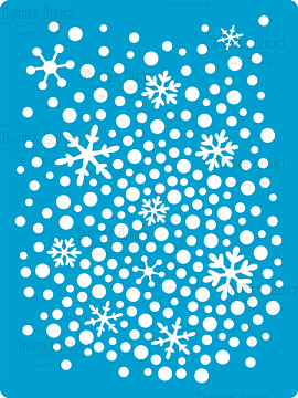 Stencil for crafts 15x20cm "Snow background" #193