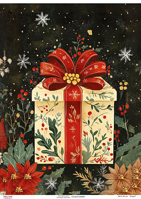 Decoupage Card "New Year's Gift", #0859, 29.7x42cm