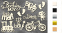 Chipboard embellishments set,  "For boy" #016