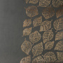 Stück PU-Leder zum Buchbinden mit Goldmuster Golden Leaves Grey, 50cm x 25cm
