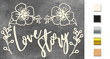 Chipboards set "Love story" #335