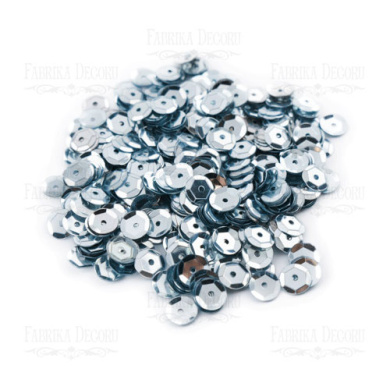 Sequins Round rosettes, silver, #228 - 2 Sequins Round rosettes, silver, #228 - 2