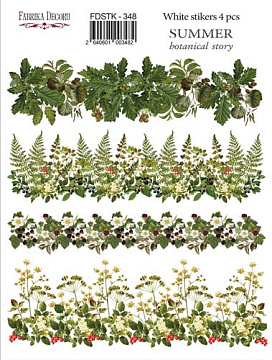 Aufkleberset 4 Stück Summer botanical story #348