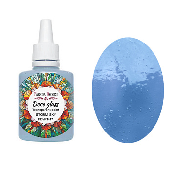 Deco Glass Transparente Farbe für Glasmalereieffekt, Stürmischer Himmel, 30ml