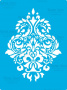 Bastelschablone 15x20cm Monogramm Damaskus, #396
