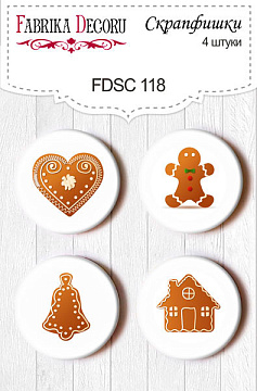 Set mit 4 Flair-Buttons für Scrapbooking #118