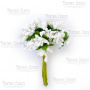 Set of decorative sprigs White 12pcs