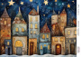 Decoupage card «Christmas houses-010» #000860, 21cm x 29,7cm