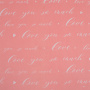 Arkusz kraft papieru z wzorem "Napis Love you na korale"