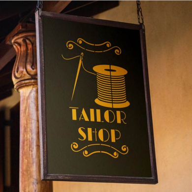 трафарет многоразовый xl (30х21см), вывеска ателье #090 фабрика декору - 2