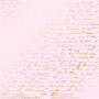 Лист односторонней бумаги с фольгированием, дизайн Golden Text Light pink, 30,5см х 30,5см