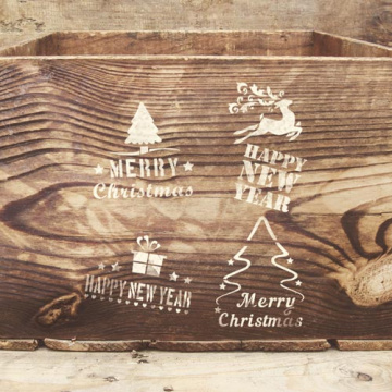 Stencil reusable, 15x20cm "Winter greetings", #348 - 2 Stencil reusable, 15x20cm "Winter greetings", #348 - 2