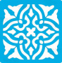 Stencil for crafts 14x14cm "Tile of Baroque style" #327