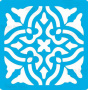 Stencil for crafts 14x14cm "Tile of Baroque style" #327