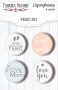 Set of 4pcs flair buttons for scrabooking "Baby&Mama" EN #251