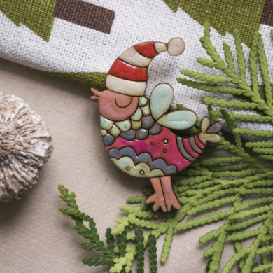 brooch blank for coloring, #015 - 2