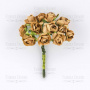 Bouquet of small rose flowers, color  Sepia, 12pcs