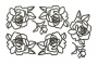 Zestaw tekturek "Róże" #343