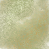 лист односторонней бумаги с фольгированием, дизайн golden rose leaves, color olive watercolor, 30,5см х 30,5см