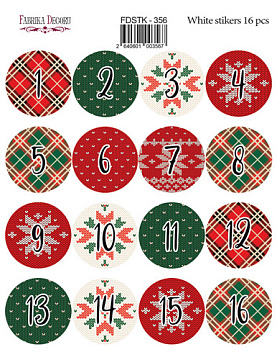 Set of stickers 16 pcs Bright Christmas #356