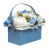 "heavenly symphony" flowers in a box purse, 200 x 200 x 100 mm