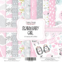 Double-sided scrapbooking paper set Scandi Baby Girl 8"x8", 10 sheets