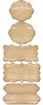 set of mdf ornaments for decoration #115 - 2