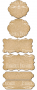 Set of MDF ornaments for decoration #115 - 0