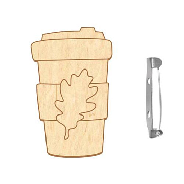 Brooch blank for coloring #099 “A sip of autumn”
