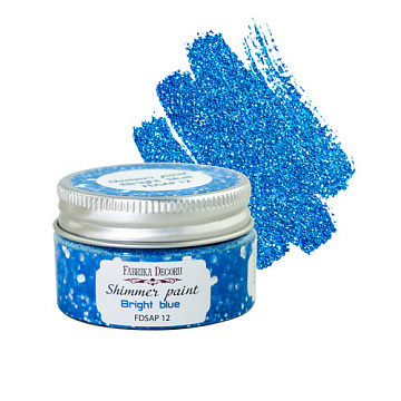 Shimmer paint Bright blue 30 ml