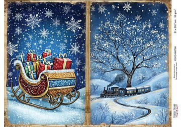 Decoupage card «Christmas Tale» #000788, 21cm x 29,7cm