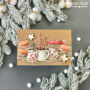 DIY kit for creating 5 greeting cards "Sweet Christmas" 10cm x 15cm with tutorials from Svetlana Kovtun, kraft - 5