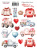 набор наклеек (стикеров) 14 шт, attributes for st.valentine's day, #377