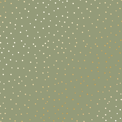 лист односторонней бумаги с фольгированием, дизайн golden drops olive, 30,5см х 30,5 см