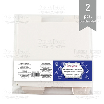 Envelope for chocolate, 2pcs, white