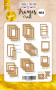 Zestaw kartonowych ramek na zdjęcia ze złotą folią #2, Kraft, 50szt