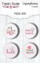 Set mit 4 Flair-Buttons zum Scrapbooking My little mousy girl RU #409